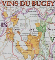 Bugey wine region map