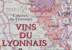 Lyonnais wine region map